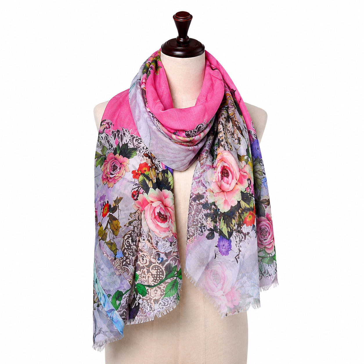 Digital Print Wool Scarf/Shawl 281